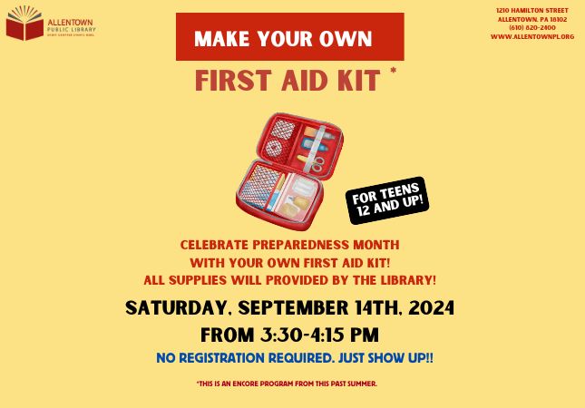 Make Your Own First Aid Kit for Teens (12-18 years old)